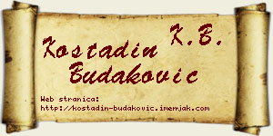 Kostadin Budaković vizit kartica